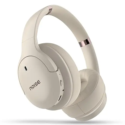 Noise Airwave Max 4 Wireless Over Ear Headphones with 70H Playtime, ENC, 40mm Driver, Low Latency(up to 40ms), Dual Pairing, BT v5.4 (Calm Beige) 